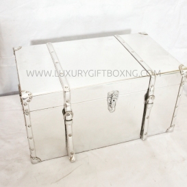 Patent Silver Leather Box