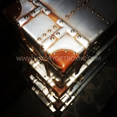 Stainless Finish Wooden Box